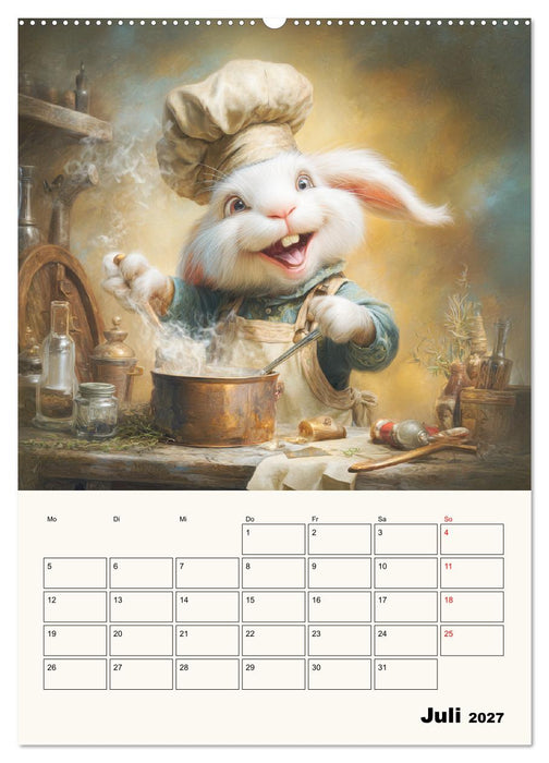 Wundersame Seelen. Kaninchen zwischen Fantasie, Humor und feiner Poesie (CALVENDO Premium Wandkalender 2027)