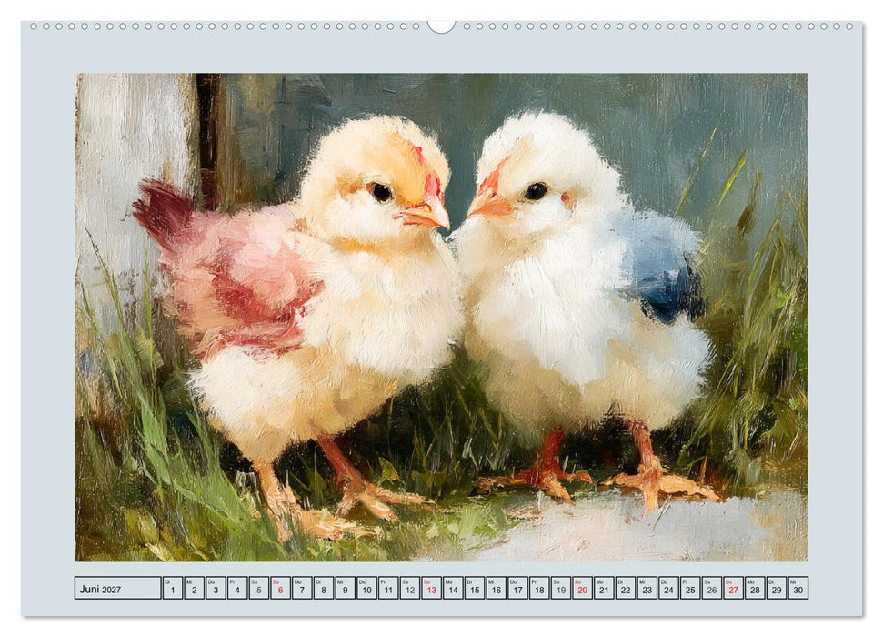 Federleichte Nostalgie. Hühner, Enten und Gänse in duftigen Momenten (CALVENDO Premium Wandkalender 2027)