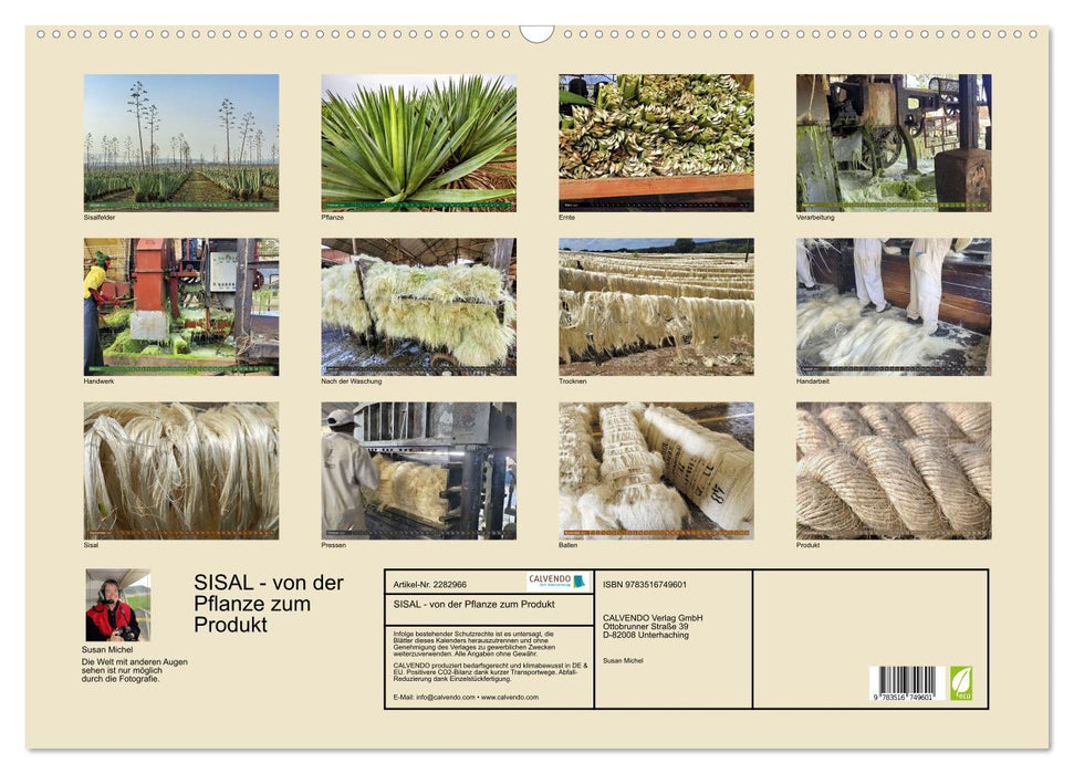 SISAL - von der Pflanze zum Produkt (CALVENDO Wandkalender 2027)