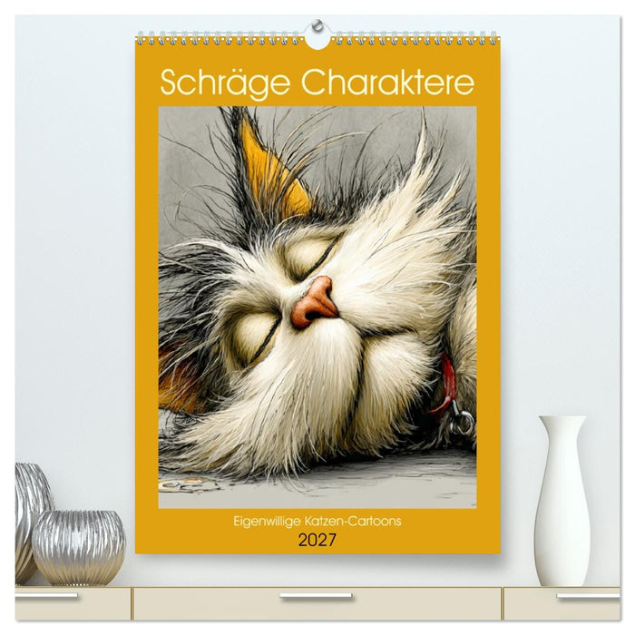 Schräge Charaktere. Eigenwillige Katzen-Cartoons (CALVENDO Premium Wandkalender 2027)
