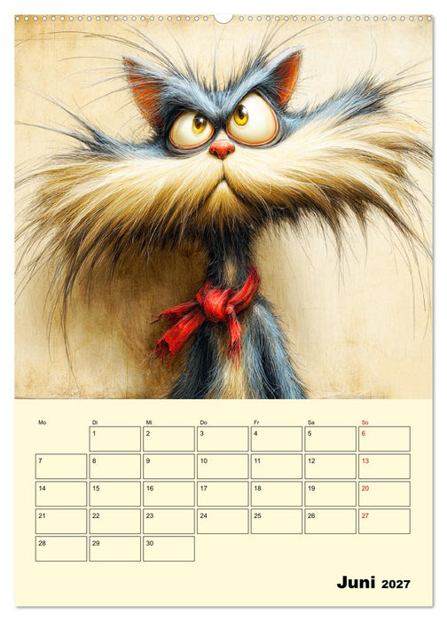 Schräge Charaktere. Eigenwillige Katzen-Cartoons (CALVENDO Premium Wandkalender 2027)