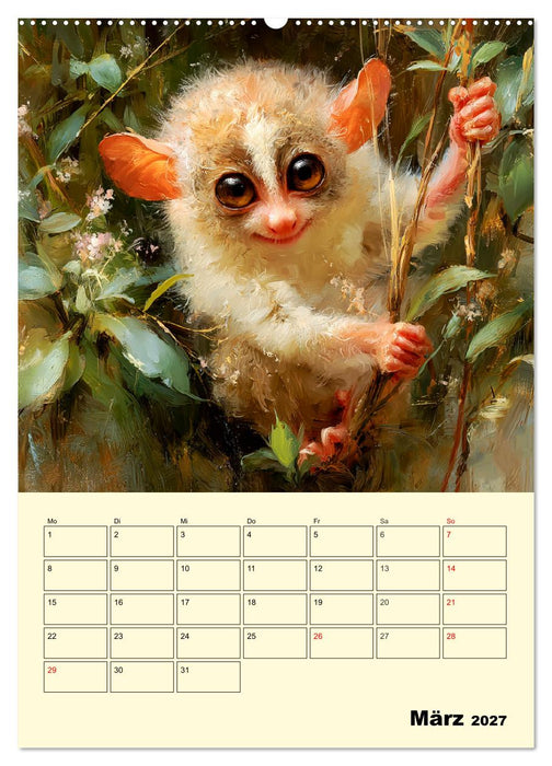 Koboldmakis. Kleine Hüter des Dschungels (CALVENDO Wandkalender 2027)