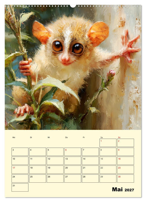 Koboldmakis. Kleine Hüter des Dschungels (CALVENDO Wandkalender 2027)