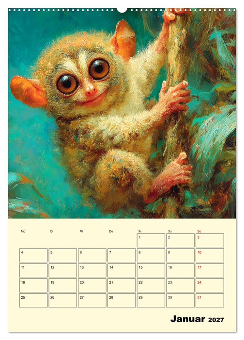 Koboldmakis. Kleine Hüter des Dschungels (CALVENDO Premium Wandkalender 2027)