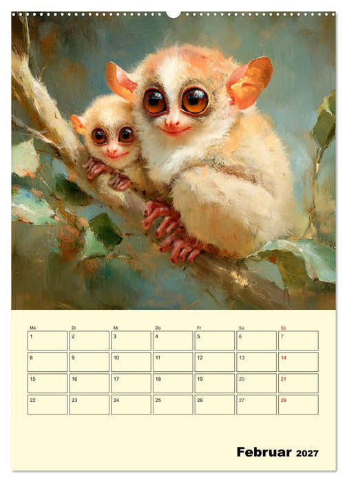 Koboldmakis. Kleine Hüter des Dschungels (CALVENDO Premium Wandkalender 2027)
