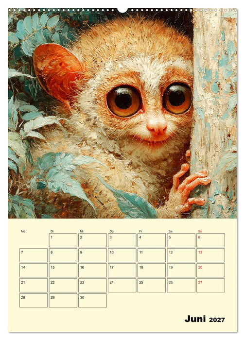 Koboldmakis. Kleine Hüter des Dschungels (CALVENDO Premium Wandkalender 2027)