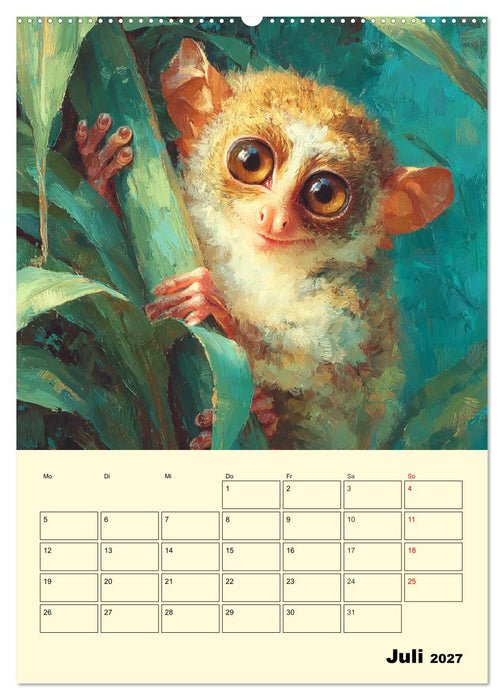 Koboldmakis. Kleine Hüter des Dschungels (CALVENDO Premium Wandkalender 2027)