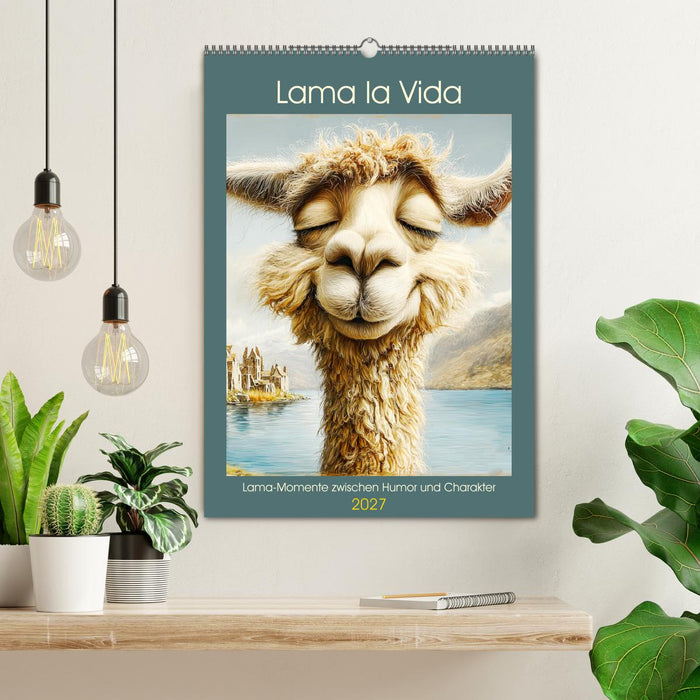 Lama la Vida. Lama-Momente zwischen Humor und Charakter (CALVENDO Wandkalender 2027)
