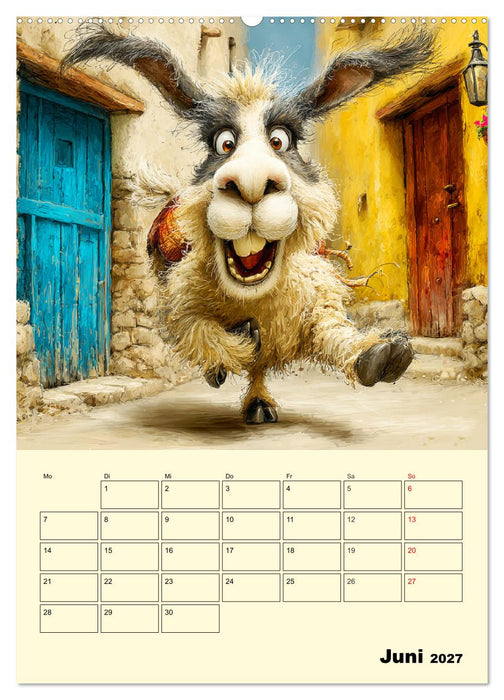 Lama la Vida. Lama-Momente zwischen Humor und Charakter (CALVENDO Wandkalender 2027)