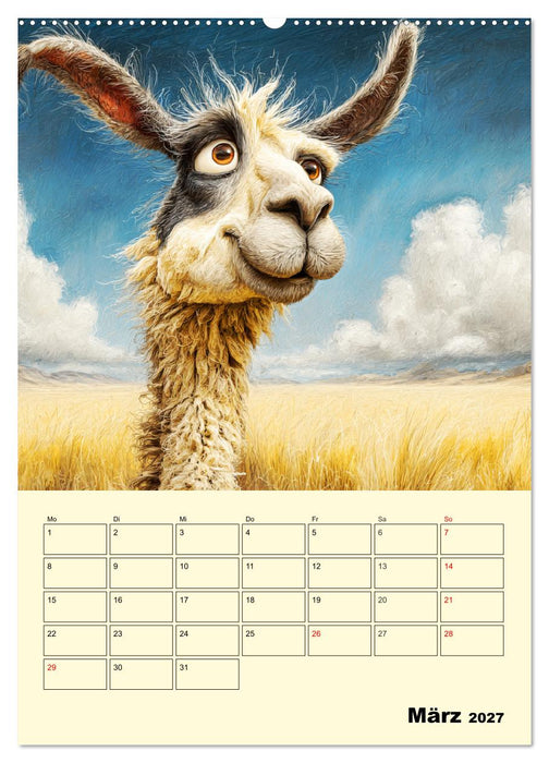 Lama la Vida. Lama-Momente zwischen Humor und Charakter (CALVENDO Premium Wandkalender 2027)