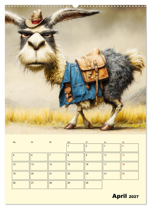 Lama la Vida. Lama-Momente zwischen Humor und Charakter (CALVENDO Premium Wandkalender 2027)