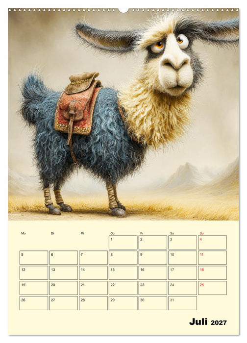 Lama la Vida. Lama-Momente zwischen Humor und Charakter (CALVENDO Premium Wandkalender 2027)