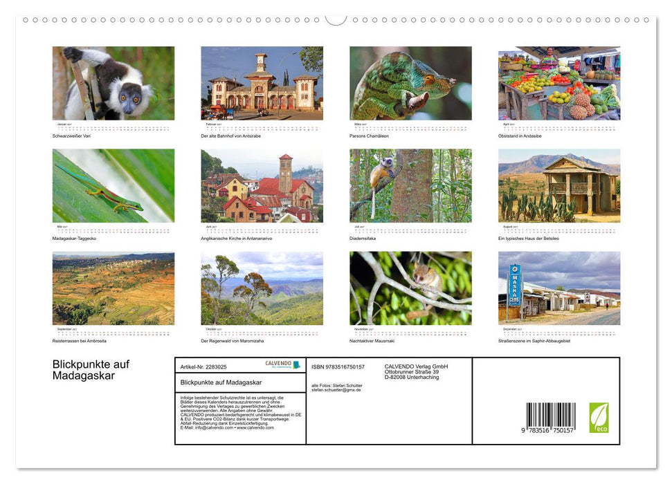 Blickpunkte auf Madagaskar (CALVENDO Premium Wandkalender 2027)