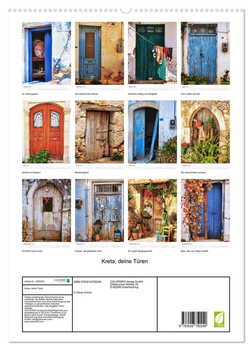Kreta, deine Türen (CALVENDO Premium Wandkalender 2027)