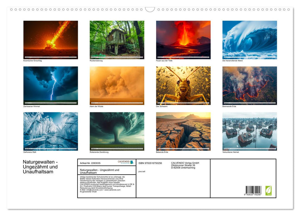 Naturgewalten - Ungezähmt und Unaufhaltsam (CALVENDO Wandkalender 2027)