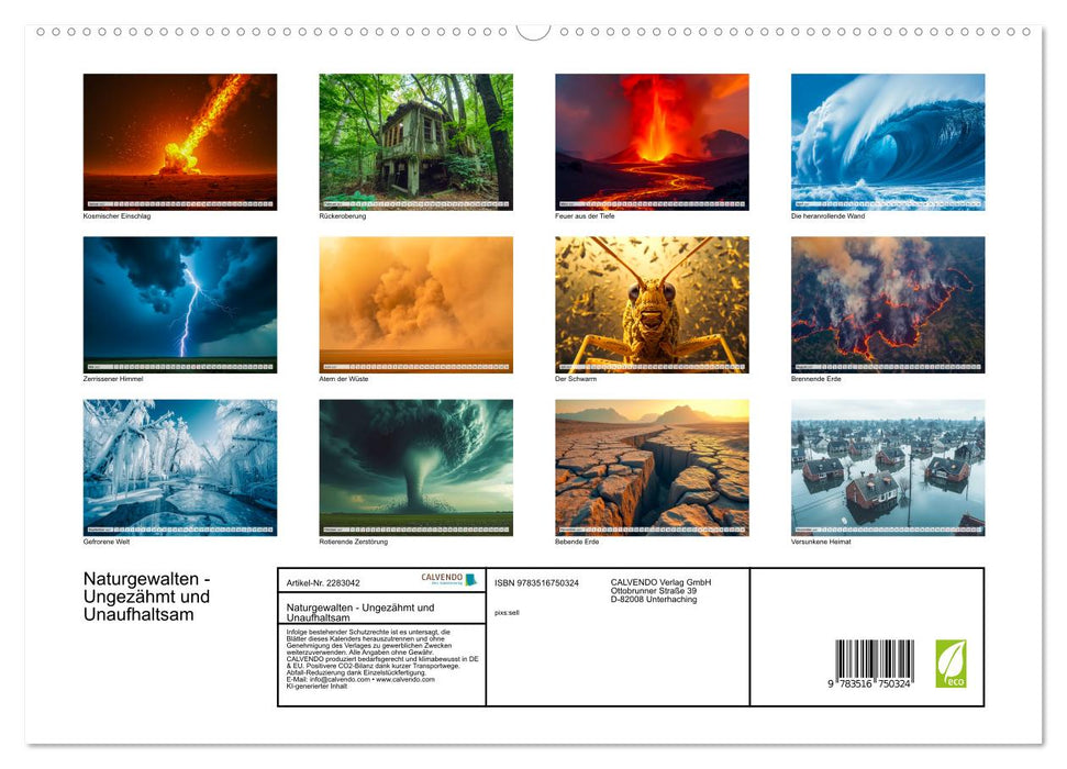 Naturgewalten - Ungezähmt und Unaufhaltsam (CALVENDO Premium Wandkalender 2027)