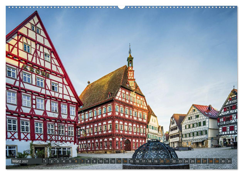 Idyllisches Fachwerk rund um Stuttgart (CALVENDO Premium Wandkalender 2027)