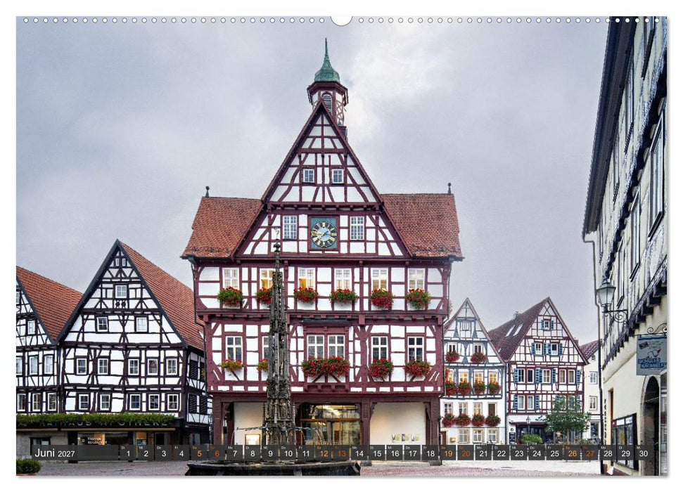 Idyllisches Fachwerk rund um Stuttgart (CALVENDO Premium Wandkalender 2027)