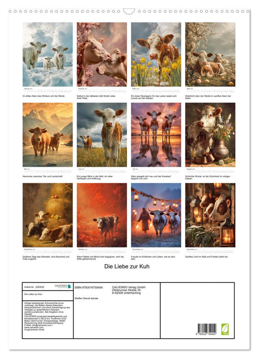 Die Liebe zur Kuh (CALVENDO Wandkalender 2027)