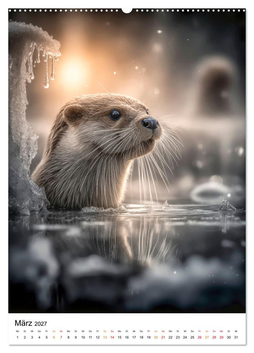 Tiere im Winter - eisige Eleganz (CALVENDO Wandkalender 2027)