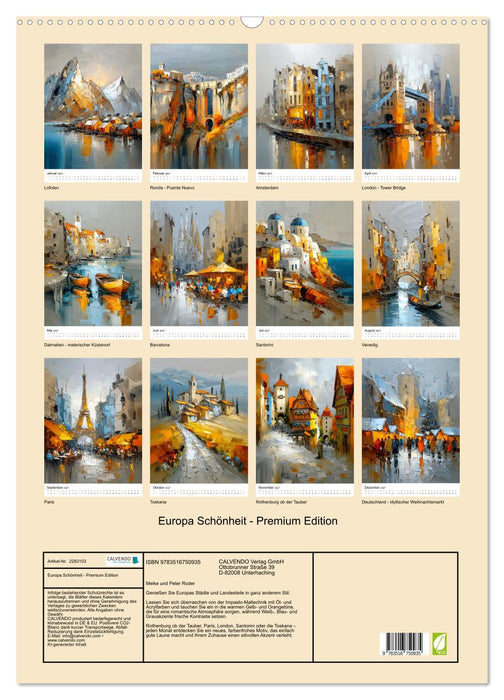 Europa Schönheit - Premium Edition (CALVENDO Wandkalender 2027)
