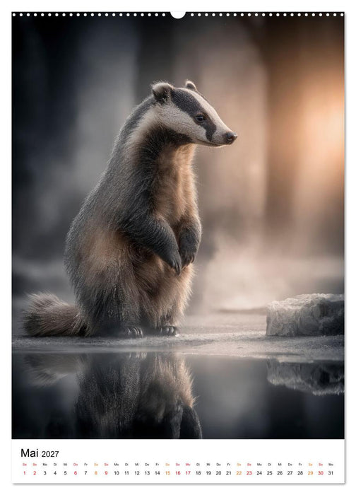 Tiere im Winter - eisige Eleganz (CALVENDO Premium Wandkalender 2027)