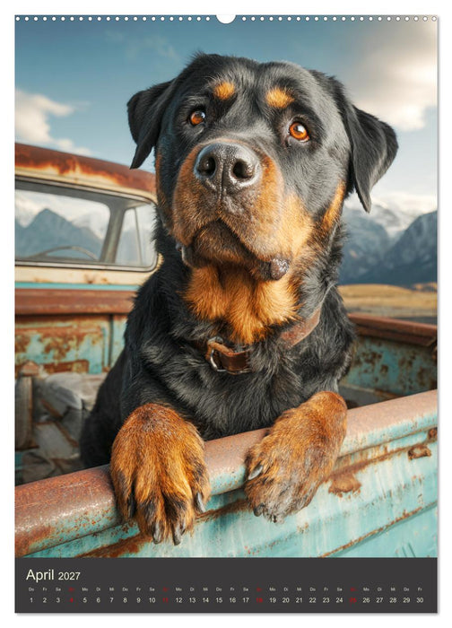 Rottweiler. Kraft, Herz und Treue (CALVENDO Wandkalender 2027)