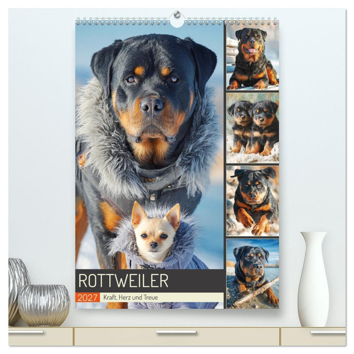 Rottweiler. Kraft, Herz und Treue (CALVENDO Premium Wandkalender 2027)