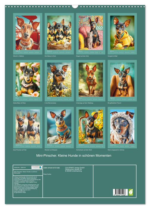 Mini-Pinscher. Kleine Hunde in schönen Momenten (CALVENDO Wandkalender 2027)