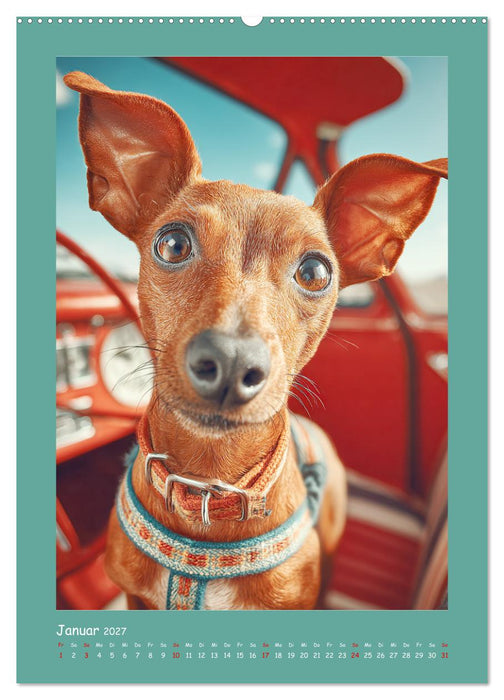 Mini-Pinscher. Kleine Hunde in schönen Momenten (CALVENDO Wandkalender 2027)