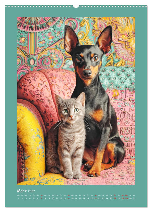 Mini-Pinscher. Kleine Hunde in schönen Momenten (CALVENDO Wandkalender 2027)