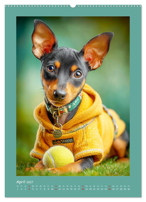 Mini-Pinscher. Kleine Hunde in schönen Momenten (CALVENDO Wandkalender 2027)