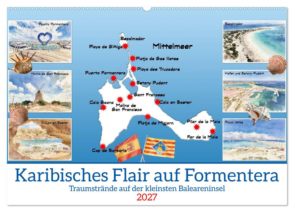 Karibisches Flair auf Formentera (CALVENDO Wandkalender 2027)