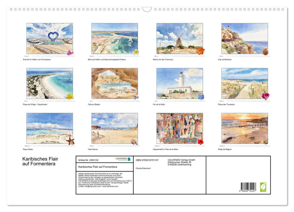 Karibisches Flair auf Formentera (CALVENDO Wandkalender 2027)