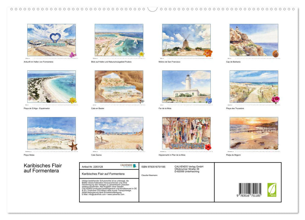 Karibisches Flair auf Formentera (CALVENDO Premium Wandkalender 2027)