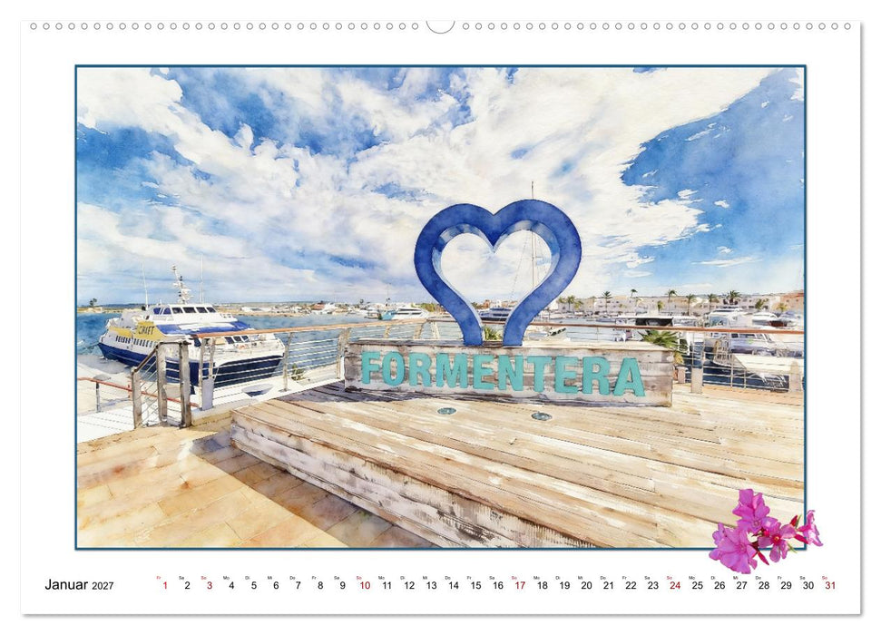 Karibisches Flair auf Formentera (CALVENDO Premium Wandkalender 2027)