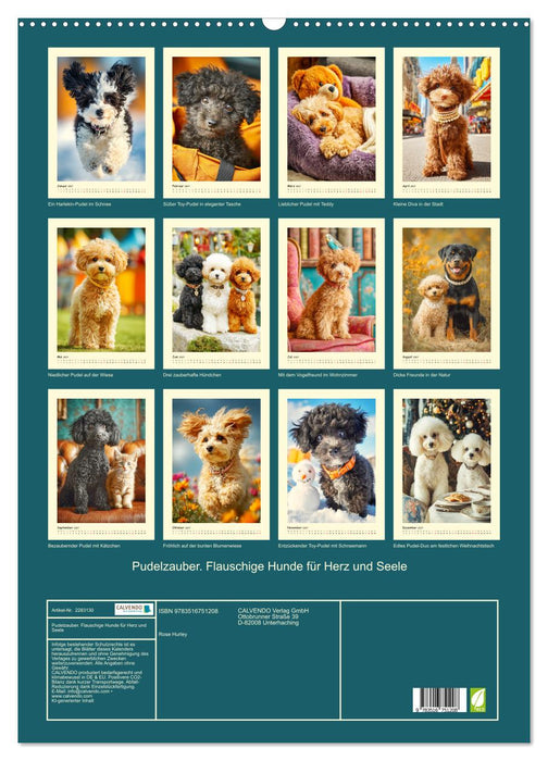 Pudelzauber. Flauschige Hunde für Herz und Seele (CALVENDO Wandkalender 2027)