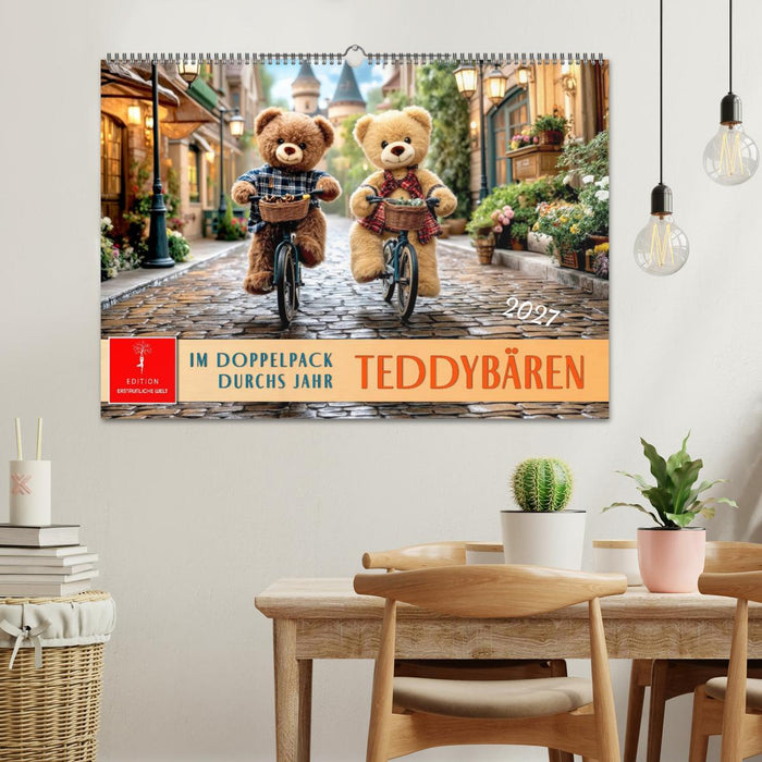 Teddybären - im Doppelpack durchs Jahr (CALVENDO Wandkalender 2027)
