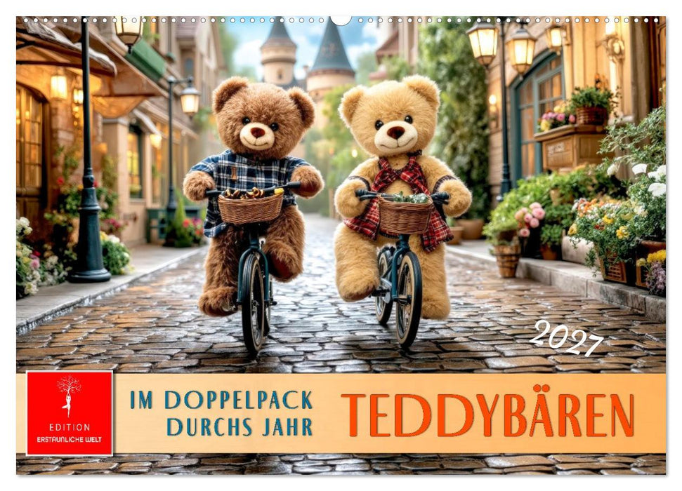 Teddybären - im Doppelpack durchs Jahr (CALVENDO Wandkalender 2027)