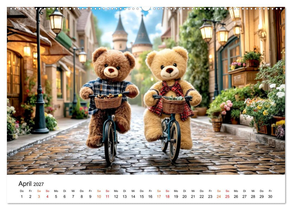 Teddybären - im Doppelpack durchs Jahr (CALVENDO Wandkalender 2027)