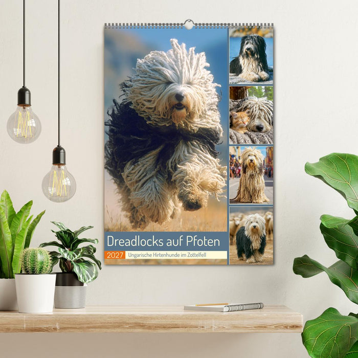 Dreadlocks auf Pfoten. Ungarische Hirtenhunde im Zottelfell (CALVENDO Wandkalender 2027)