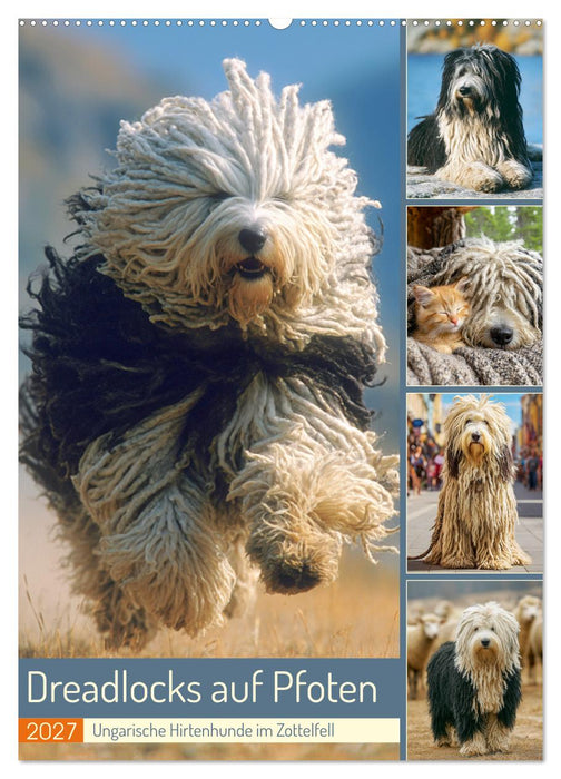 Dreadlocks auf Pfoten. Ungarische Hirtenhunde im Zottelfell (CALVENDO Wandkalender 2027)