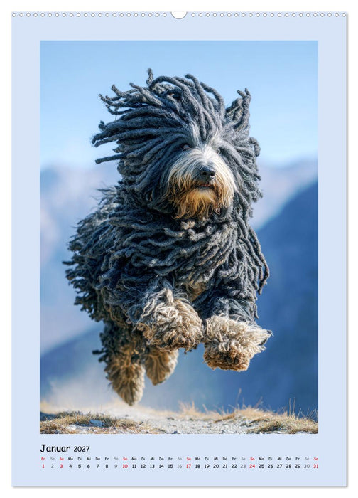 Dreadlocks auf Pfoten. Ungarische Hirtenhunde im Zottelfell (CALVENDO Wandkalender 2027)