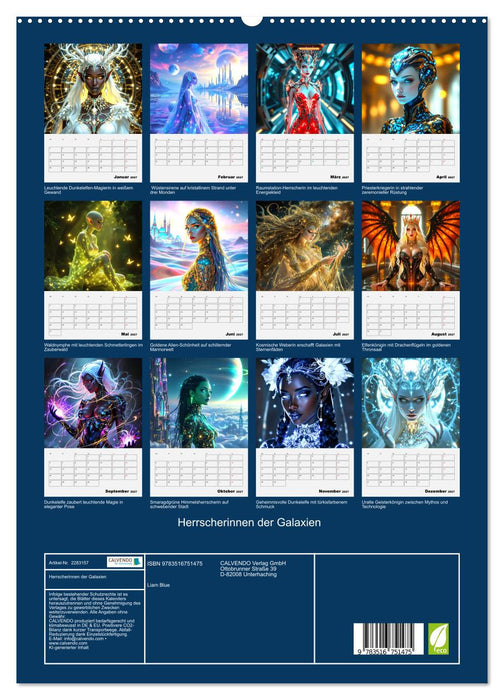 Herrscherinnen der Galaxien (CALVENDO Premium Wandkalender 2027)