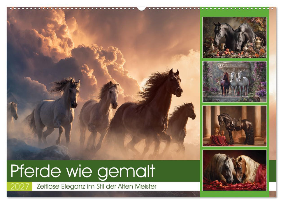 Pferde wie gemalt (CALVENDO Wandkalender 2027)