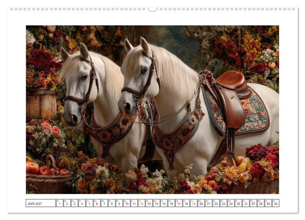 Pferde wie gemalt (CALVENDO Wandkalender 2027)