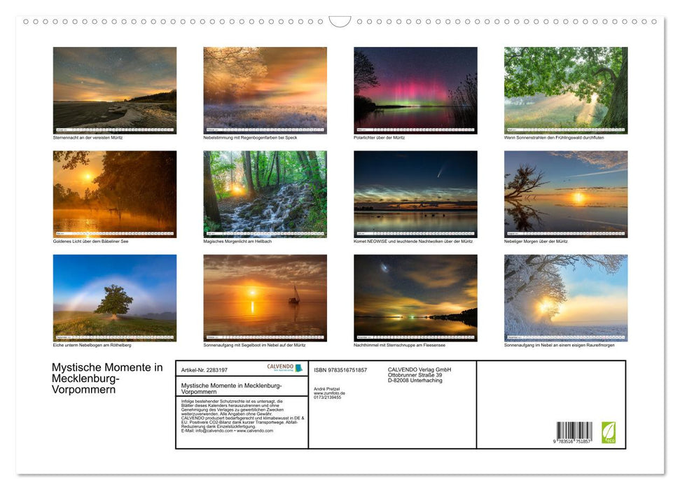 Mystische Momente in Mecklenburg-Vorpommern (CALVENDO Wandkalender 2027)