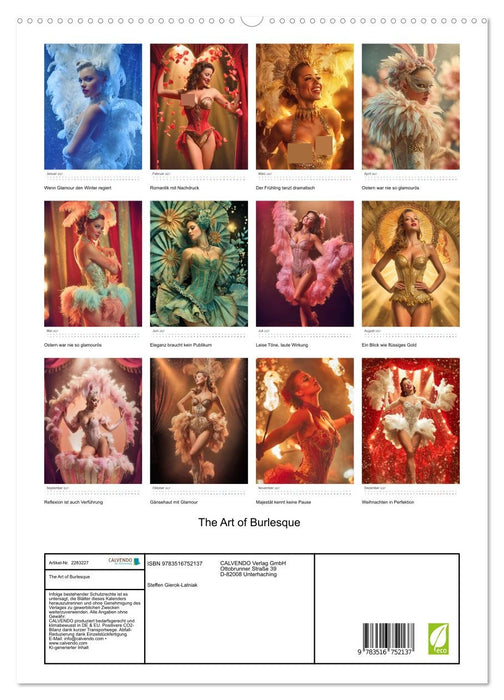 The Art of Burlesque (CALVENDO Premium Wandkalender 2027)