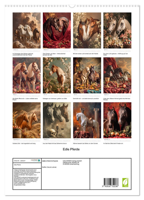 Edle Pferde (CALVENDO Premium Wandkalender 2027)