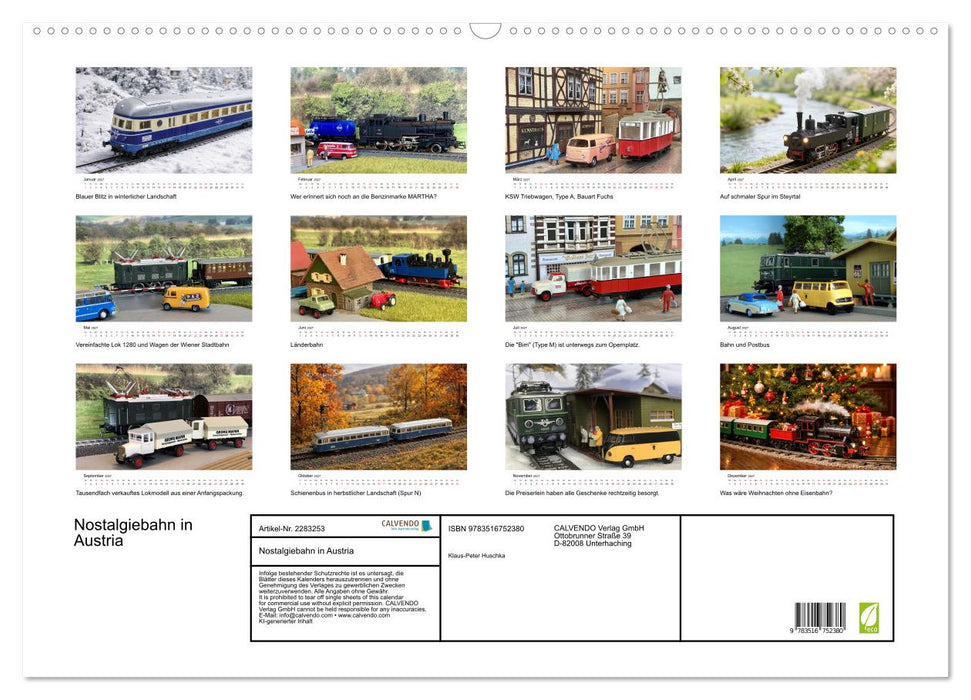 Nostalgiebahn in Austria (CALVENDO Wandkalender 2027)